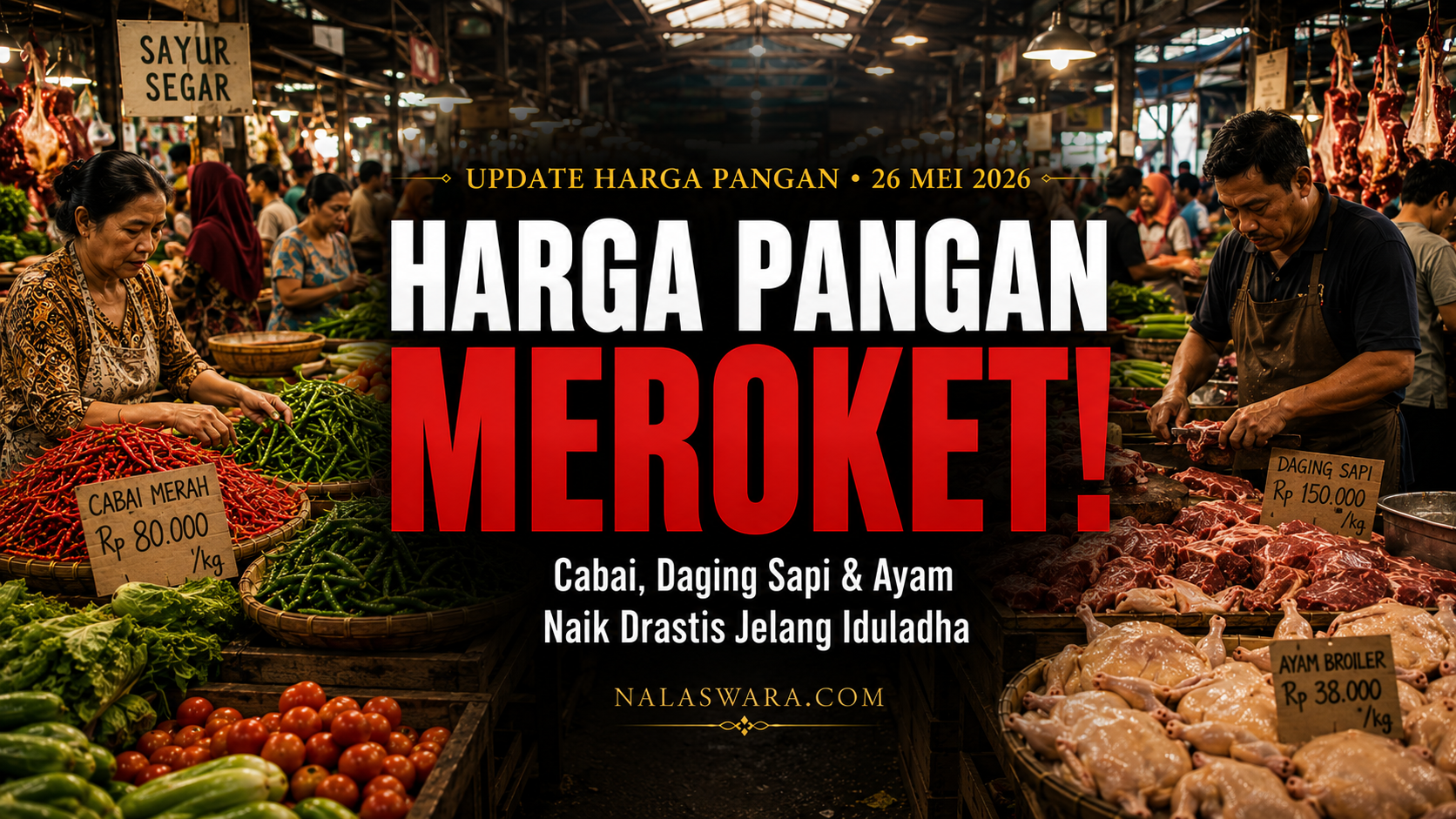 harga pangan jelang Iduladha 2026 cabai daging sapi ayam meroket daftar lengkap tips hemat belanja